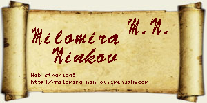 Milomira Ninkov vizit kartica